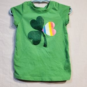 Green 3 leaf clover toddler tee